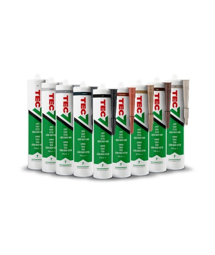 Montagelim och fogmassa Tec 7 antracit