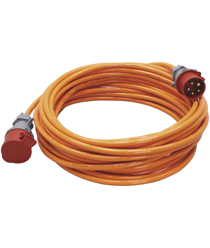 Motorkabel bygg-ström h07bq-f 5g2,5 ip44 16a/400v orange 20m
