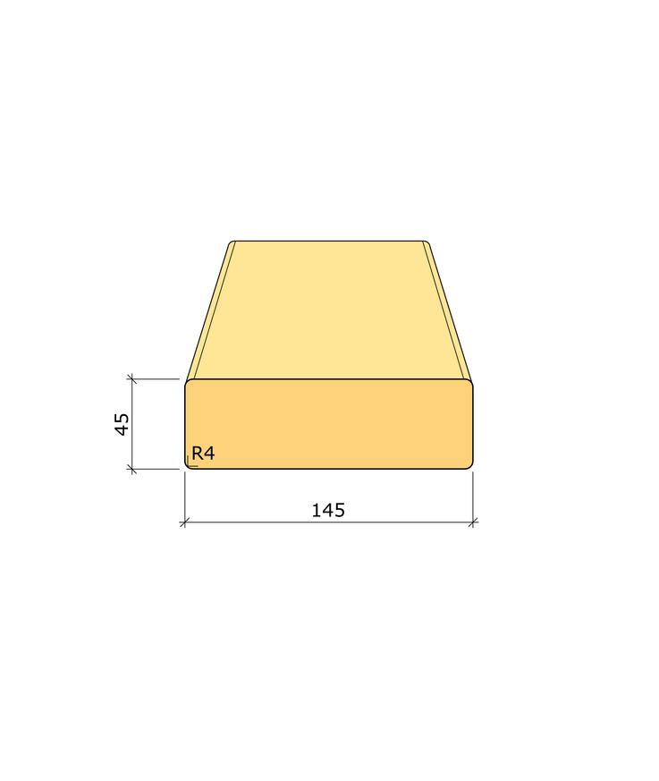 Byggregel c24 fingerskarvad Gran 45x145 6m