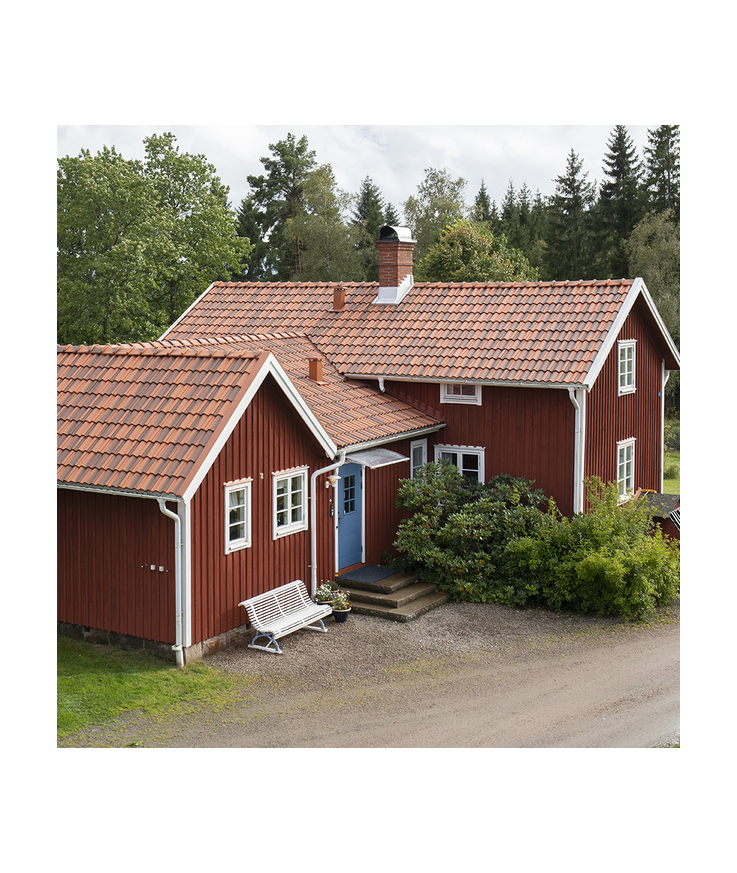 Takpanna palema bender betong 2-kupig ben flash t-röd/brun