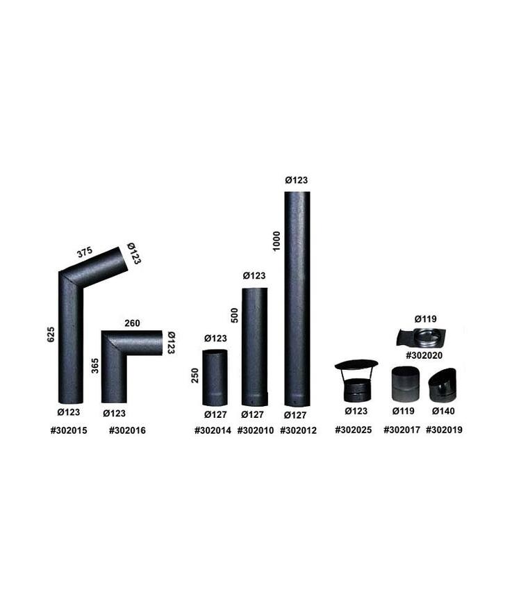 Rökrör narvi övergång Reducering 119/110mm