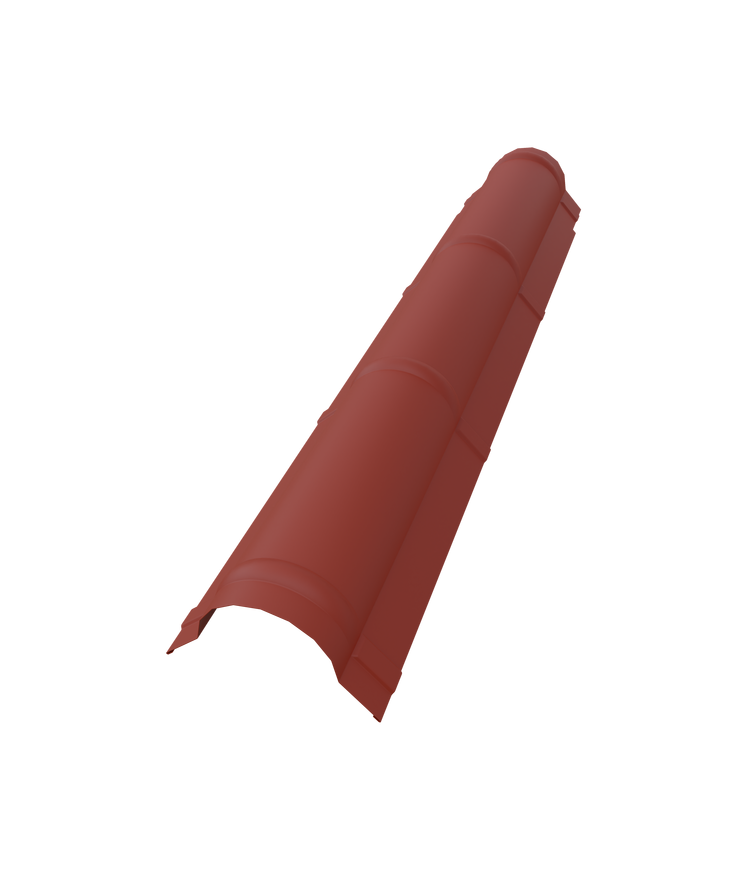 Nockplåt ntp för takpanna Tegelröd 742 hb-poly 2000mm