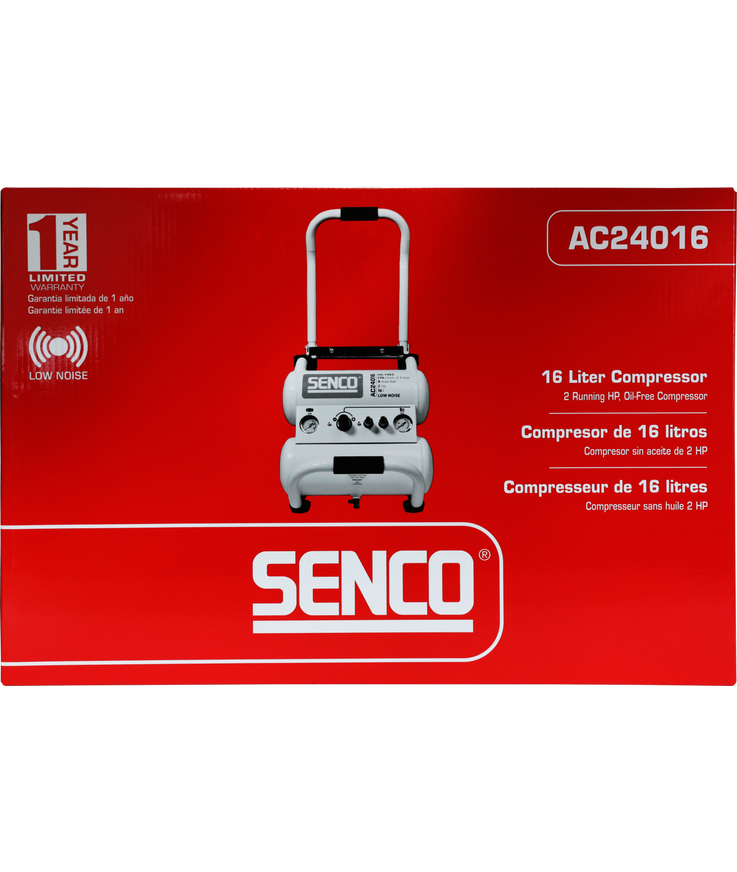 Kompressor ac24016 low noise Oljefri 9 bar 16l 240l/min