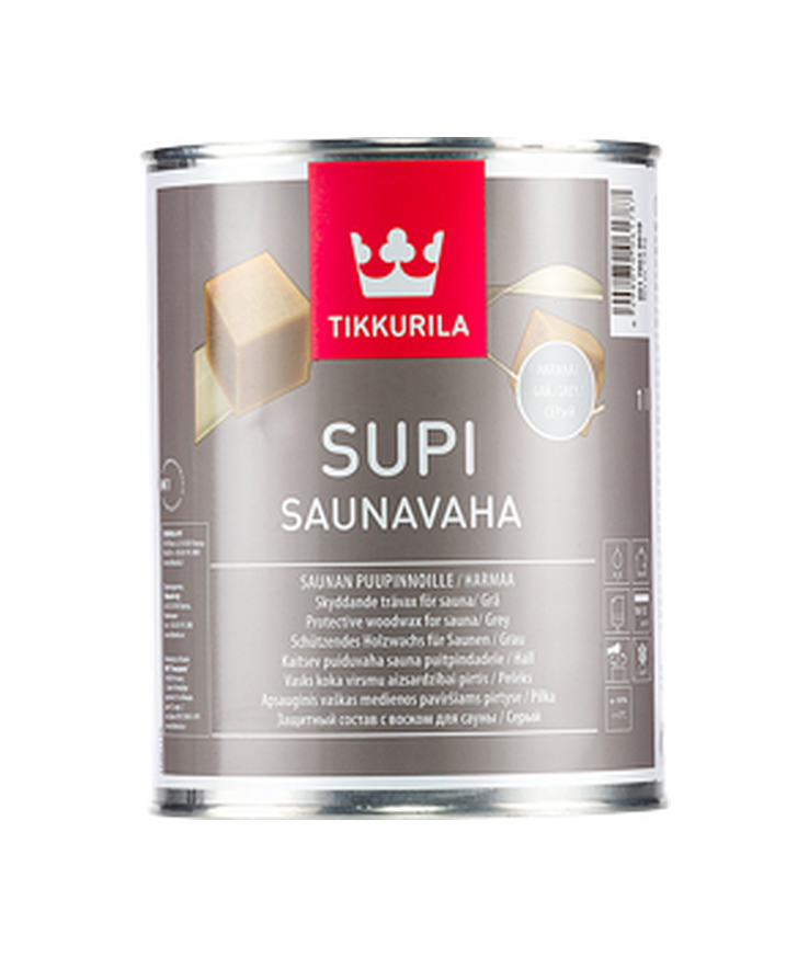 Bastuvax supi saunavaha grå 1l