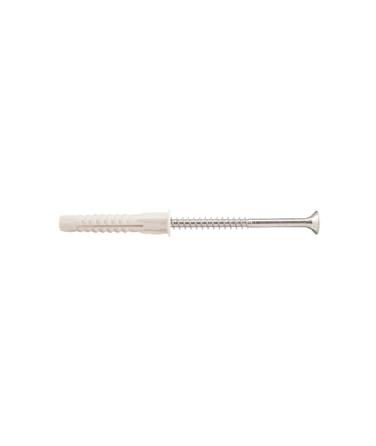 Universalplugg kr/skruv mft T30 grå polypropyle 10x65 25st