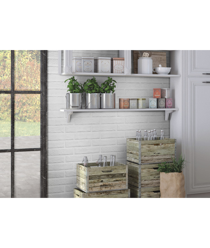Klinker tribeca tegel vit 6x25cm