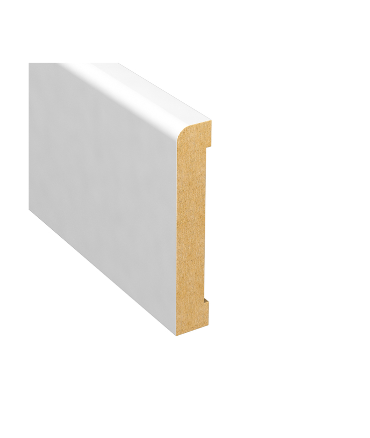 Golvsockel vit slät 12x70mm 240cm