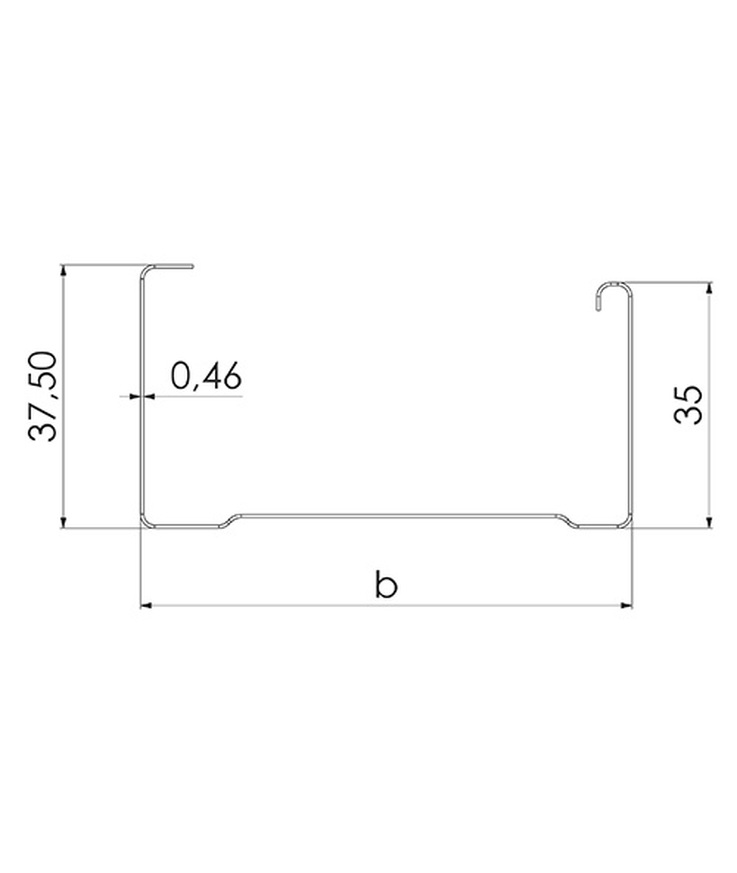 Regel standard er 95 gyproc 3500mm