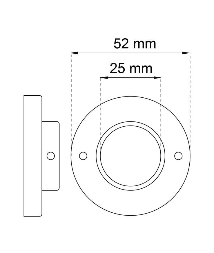 Rörhållare 351-25 krom d25mm