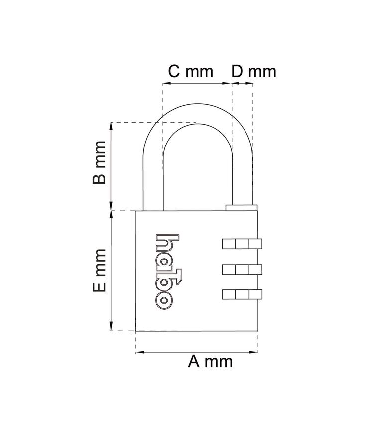 Hänglås 203-38 kombi mäss