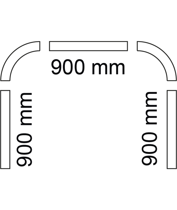 Draperiskena vit 90x90x90cm