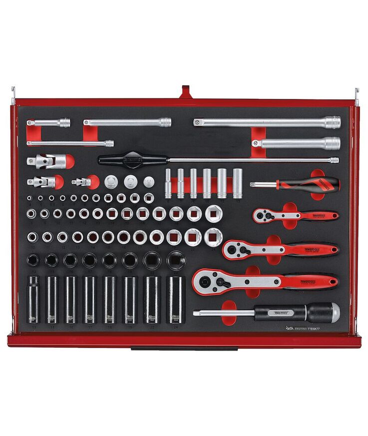 Verktygsset 335 delar teng Tools röd 26 tum foam