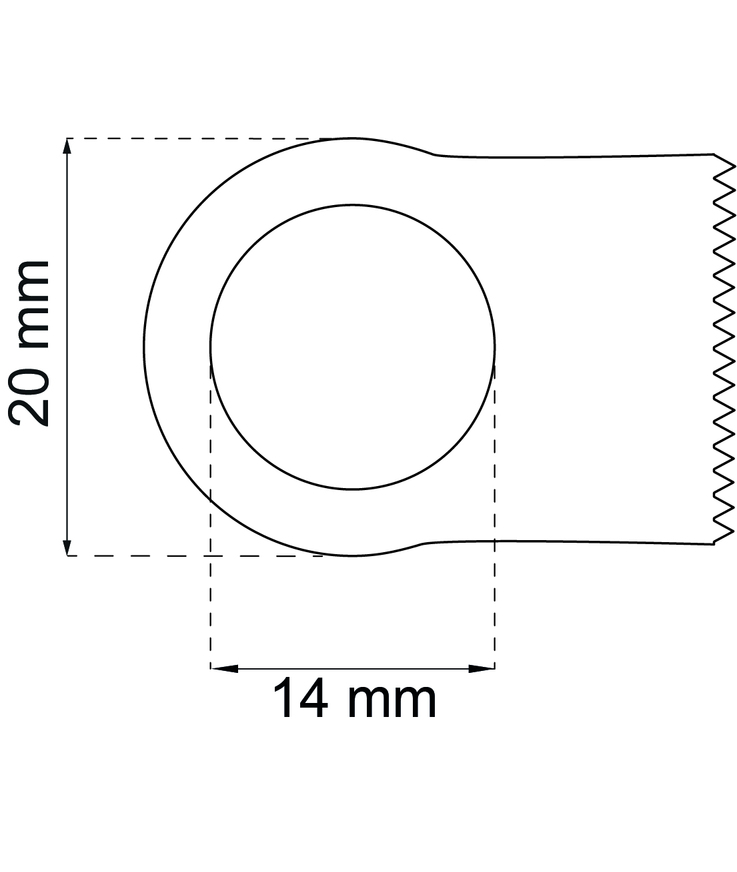 Handtagsbuffert 1160 grå d14mm 3st