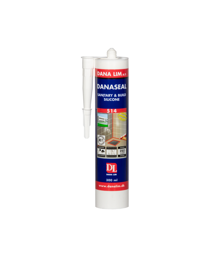 Våtrumssilikon sanitary&build 514 grå 300ml