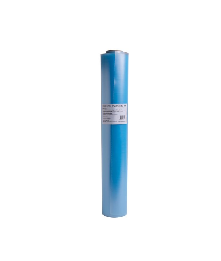 Plastfolie isodrän tj=0,2mm 0,6x25m 15m2