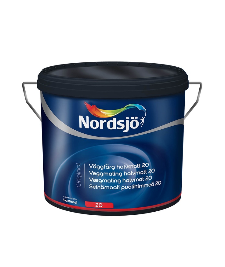 Väggfärg nordsjö original Halvmatt 20 bw inomhus