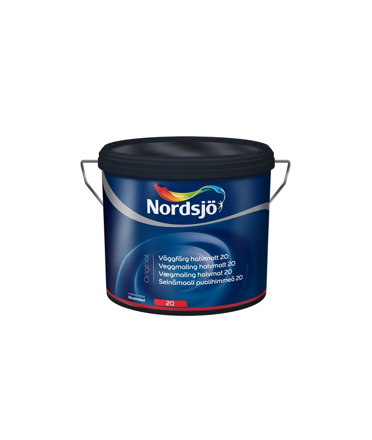 Väggfärg nordsjö original Halvmatt 20 bw inomhus