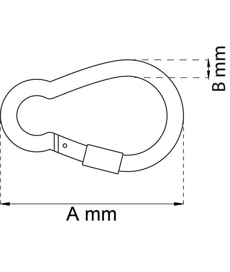 Karbinhake 245s låsbar efz 60x6mm