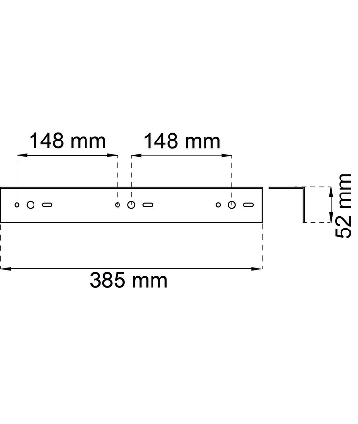 Bänkskivekonsol vit 385mm