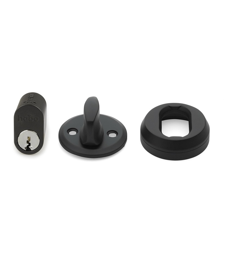 Cylinderlåssats 42 svart