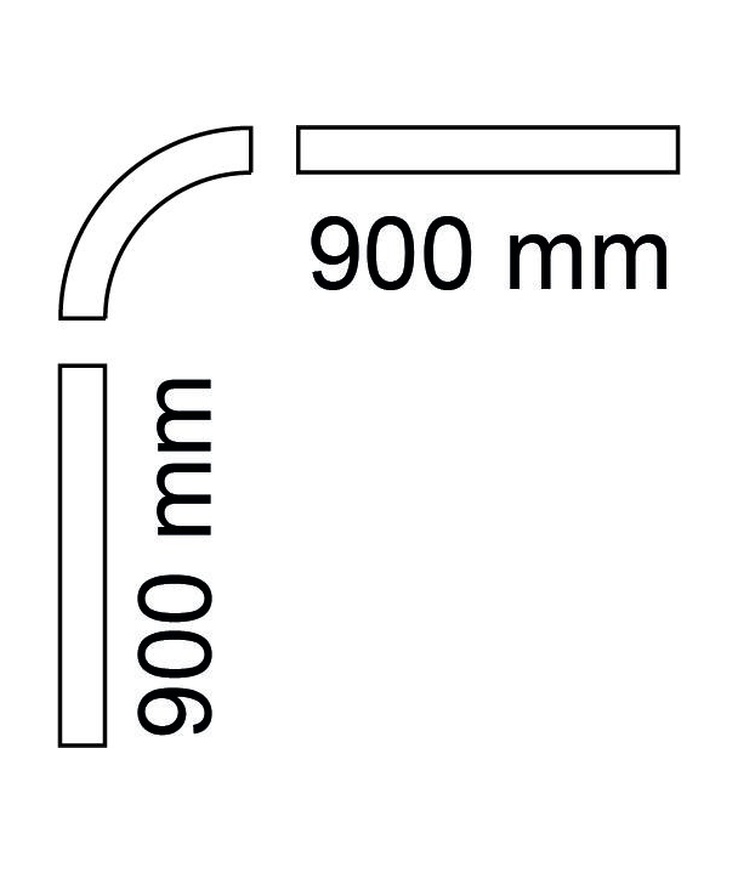Draperistång vit 90x90cm