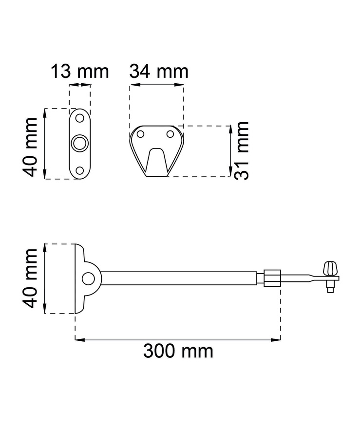 Balkongdörrhållare 231 vit
