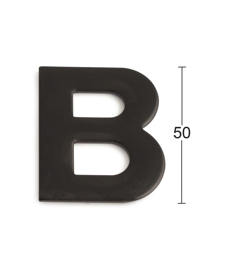 Bokstav självhäftande b svart 50mm