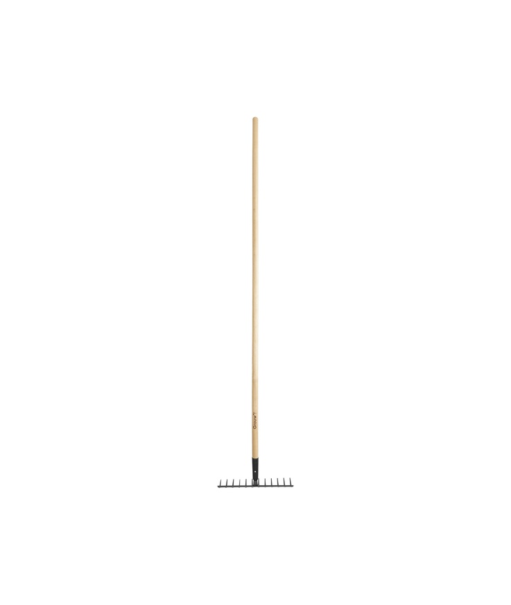 Kratta 12-tandad metall m Askskaft 160cm