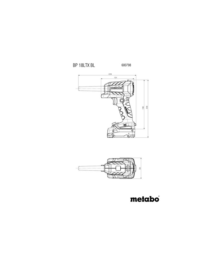 Blåspistol metabo bp18ltxbl 18v solo krt
