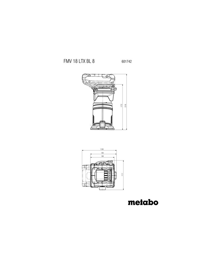 Kantfräs fmv18ltxbl8 metabo 18v solo krt