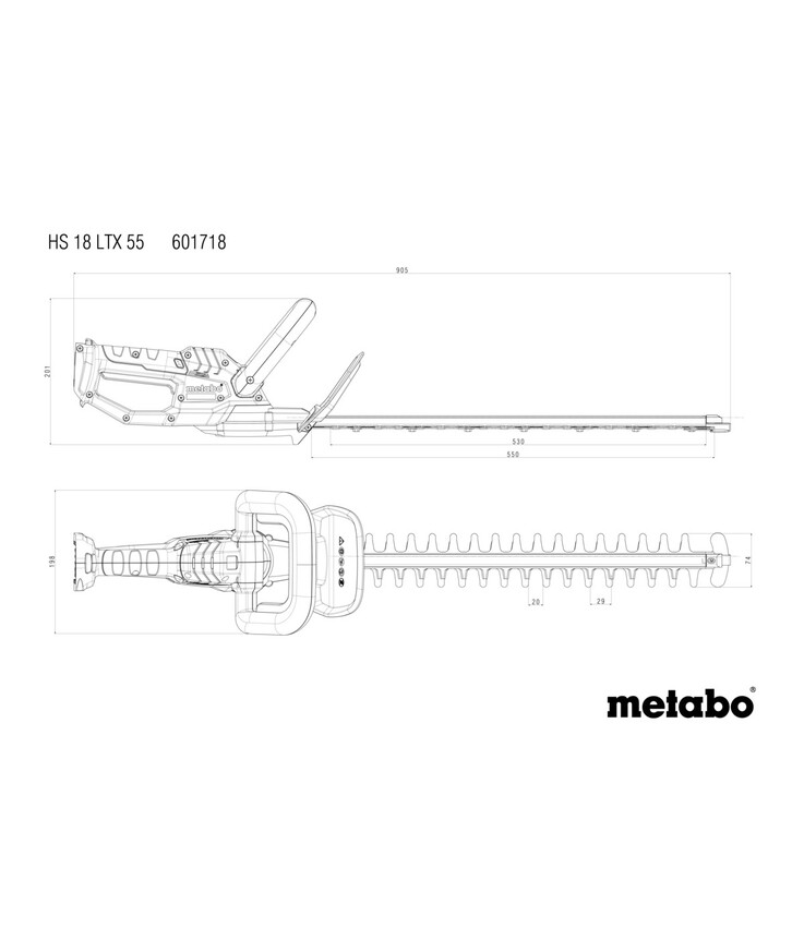 Häcksax hs18ltx55 metabo 18v Solo svärd 55cm krt