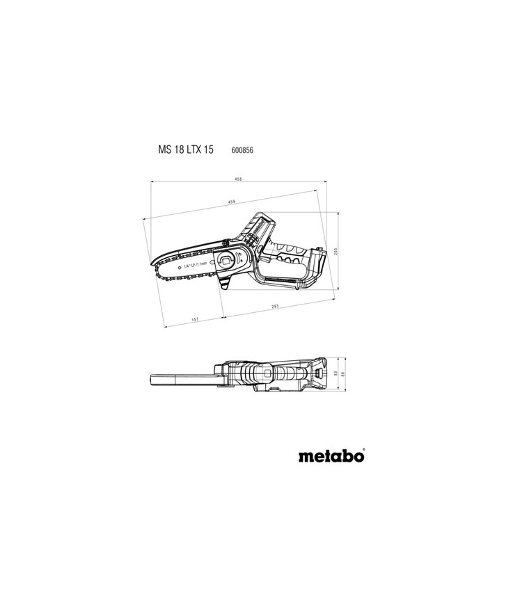 Grensåg ms18ltx15 metabo 18v Krt solo 150mm
