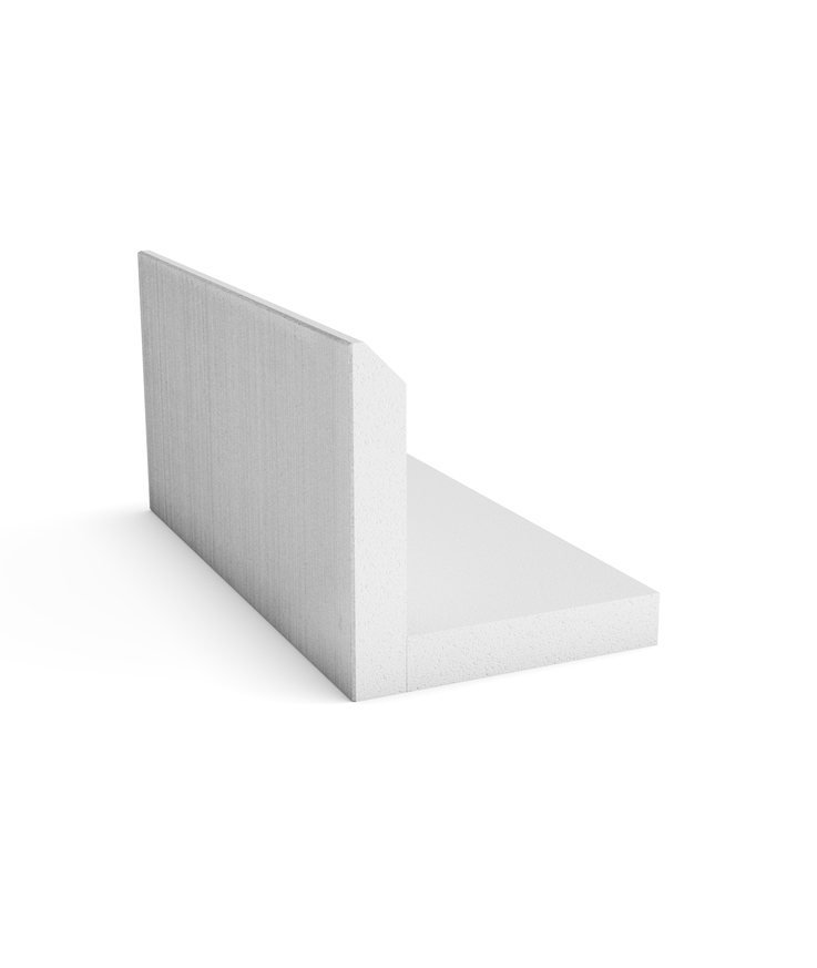 L-element s200 cellplast Sockel borstad 1200x600mm 1,2m