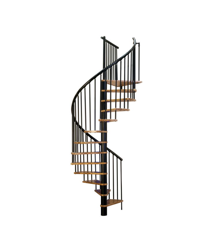 Spiraltrappa euro design ek Svart 1200mm