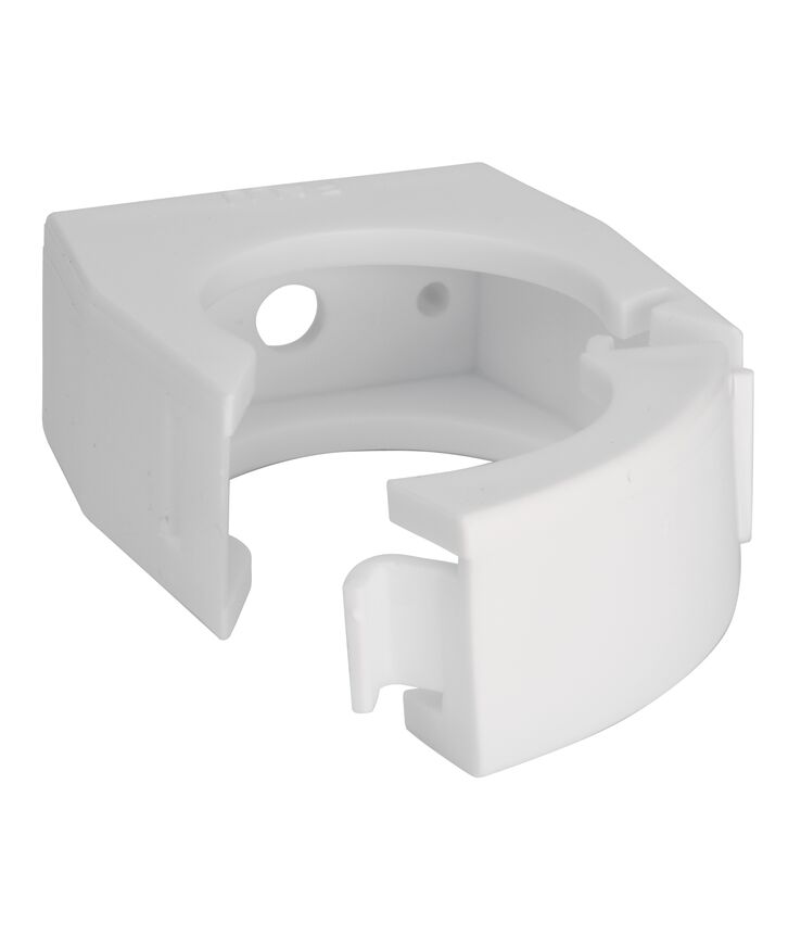 Rörklamma vit 40mm låsbart Överfall sb
