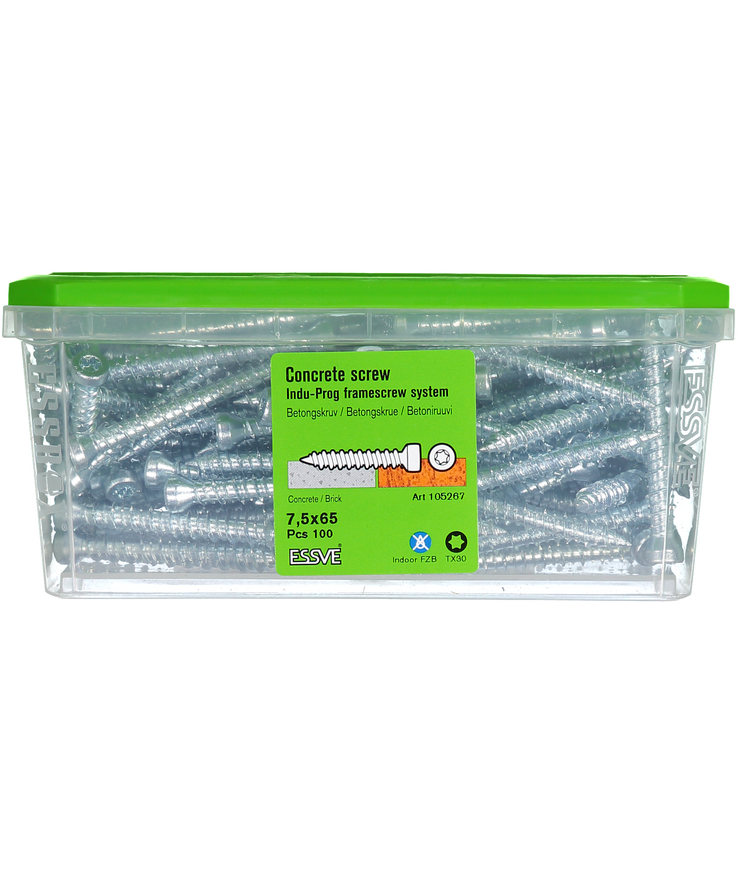 Betongskruv indu-prog tx30 fzb 7,5x65