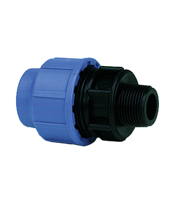 Koppling pem 16xr15 rak plast Utvändig gäng sb 3004080202