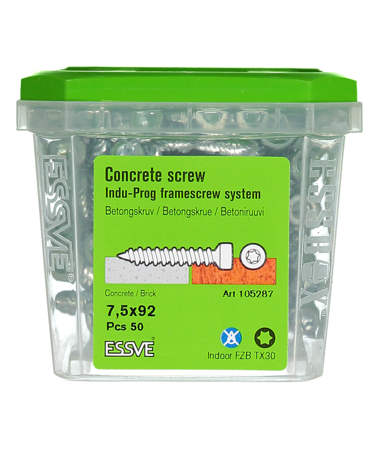 Betongskruv indu-prog tx30 fzb 7,5x92