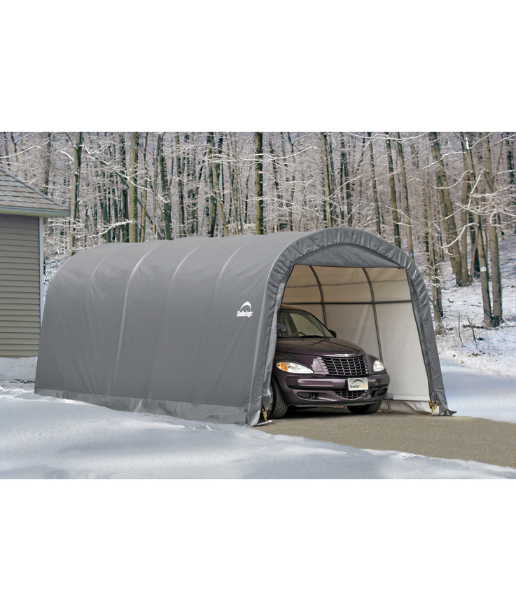 Garagetält gop roundtop grå 23m2