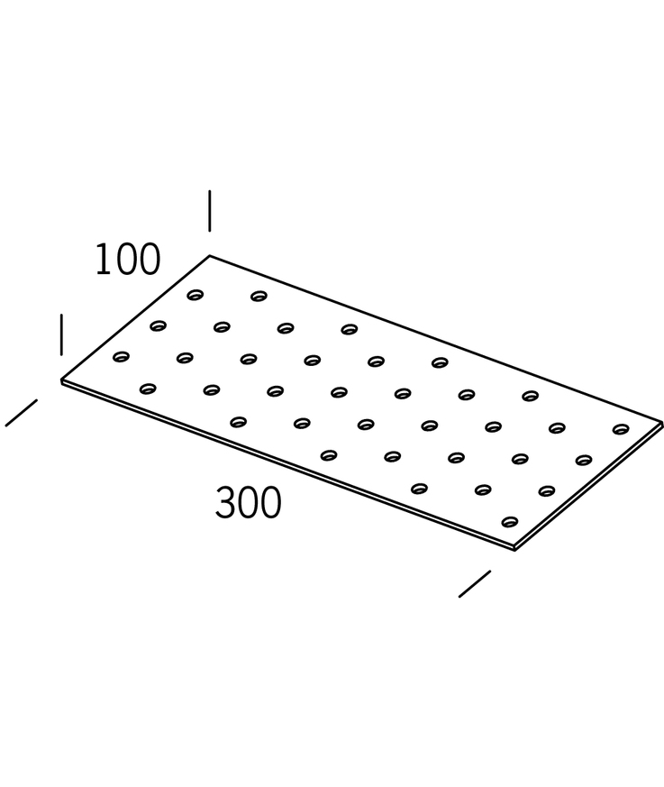 Hålplatta joma 2x100x300mm