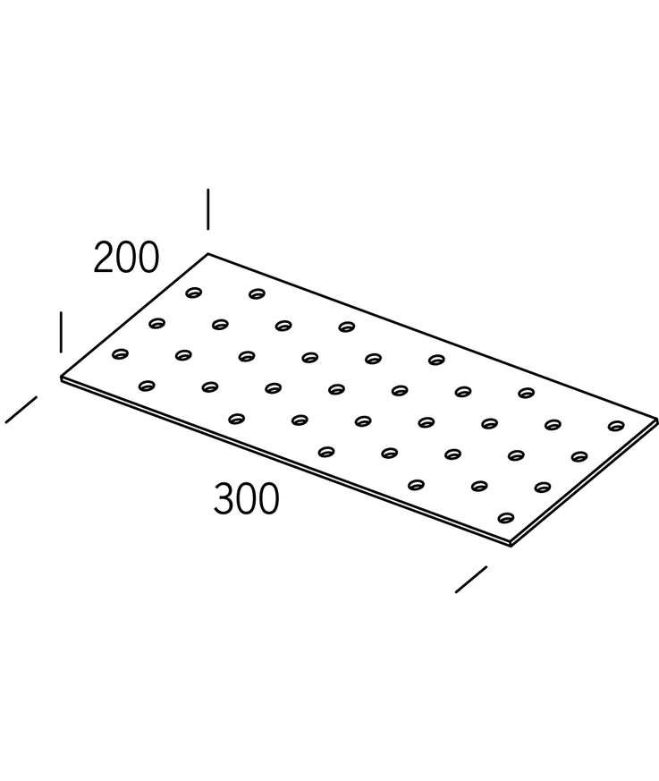 Hålplatta joma 2x200x300mm