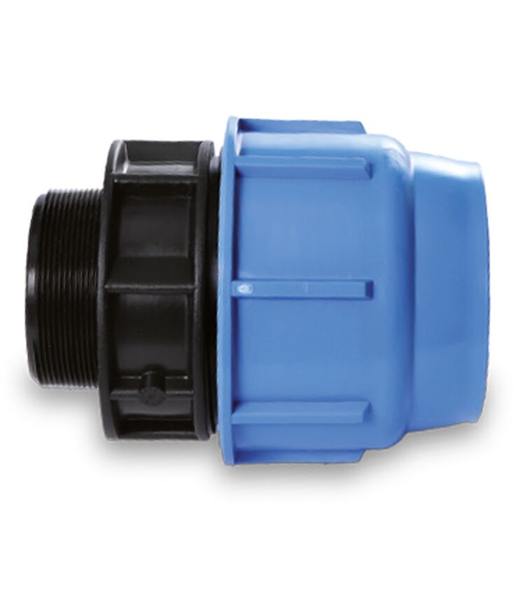 Koppling pem 16xr15 rak plast Utvändig gäng sb 3004080202