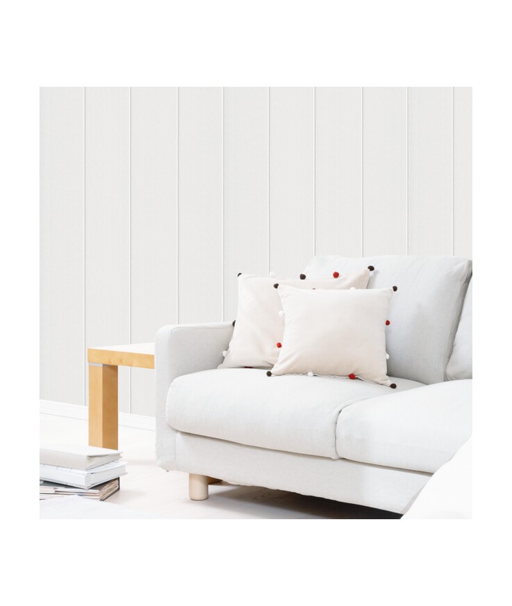 Smartpanel struktur v-fas 4 Bord klassisk hvit 11x620x2390