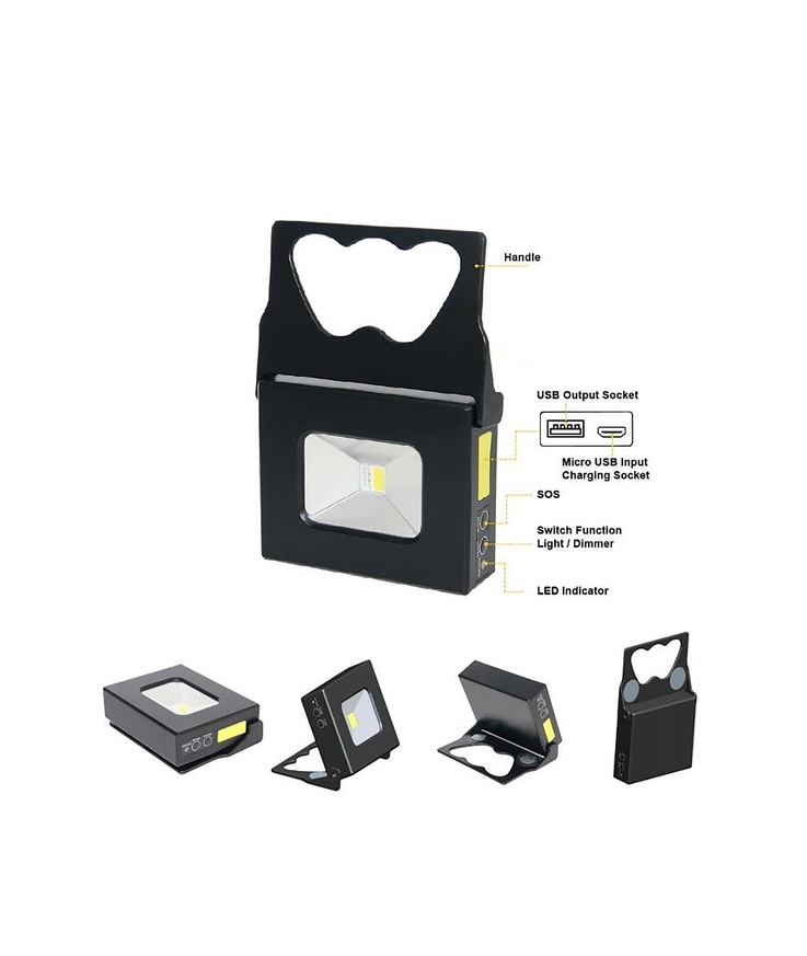 Arbetslampa + powerbank Usb-kabel ptx pro
