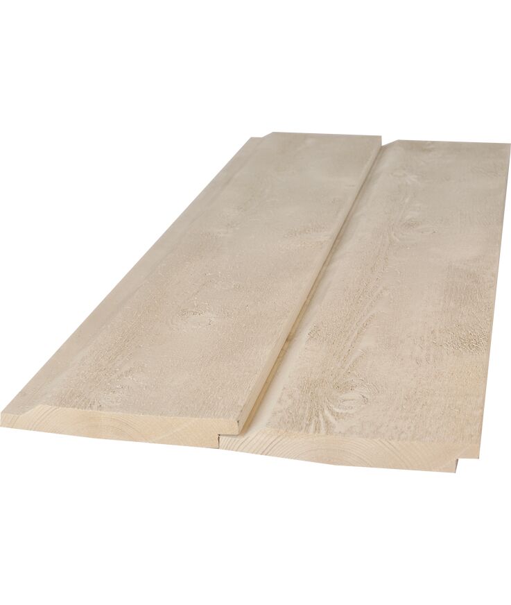 Panel falsad enkelfas vit Mellanstr gran lp 22x170