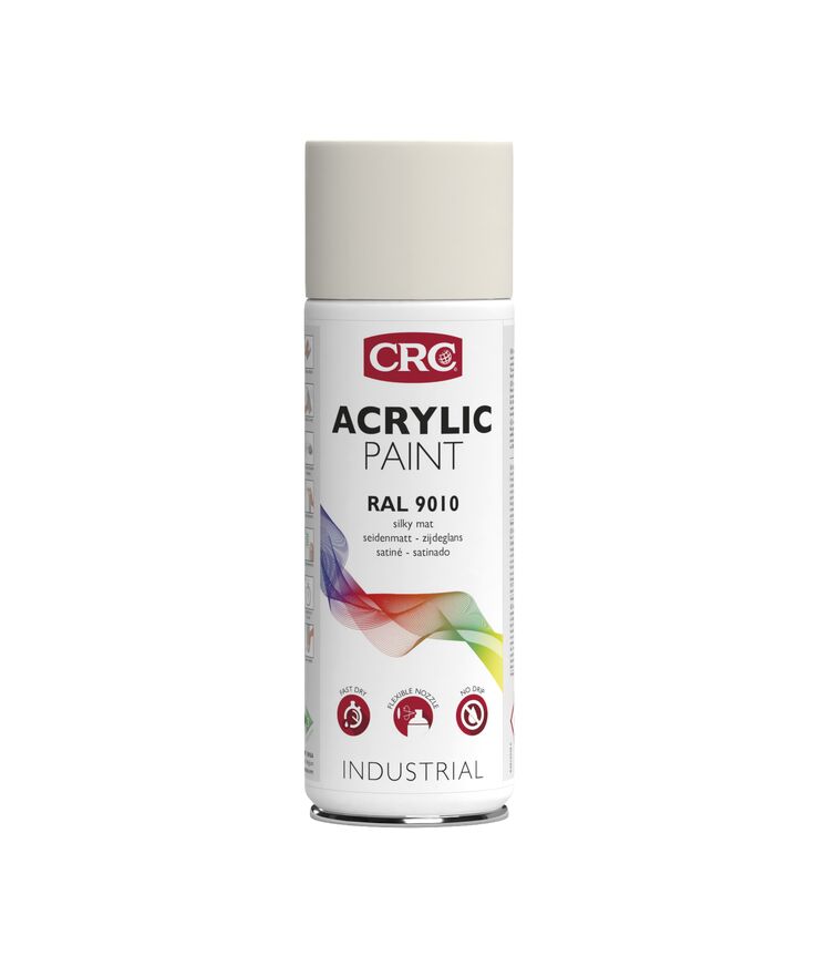 Färg akryl vit matt ral 9010 Crc ae 400ml