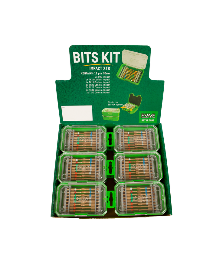 Bits kit xtr impact 16 pcs 50mm