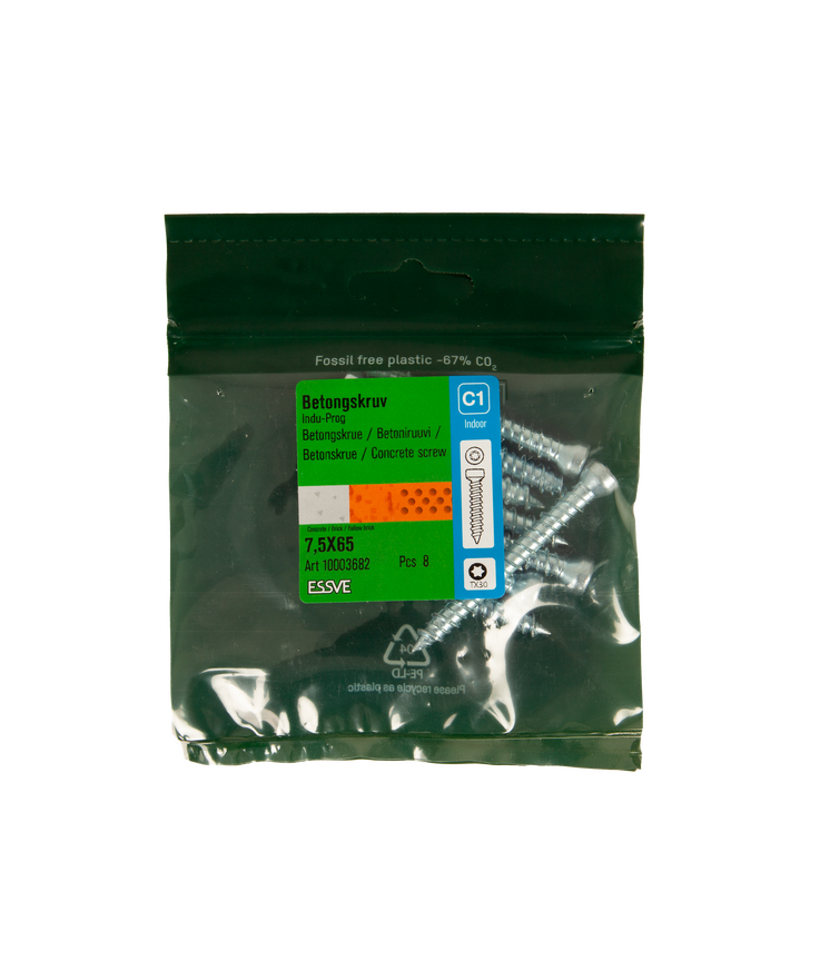 Betongskruv indu-prog tx30 fzb 7,5x65