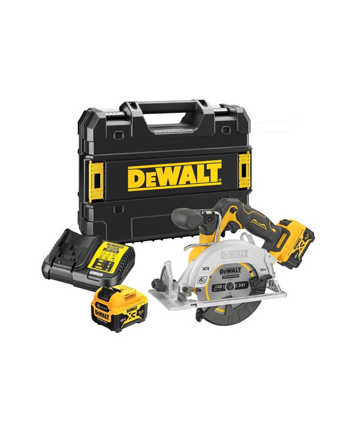 Cirkelsåg dcs512p2-qw 12v xr 140mm 2x5ah