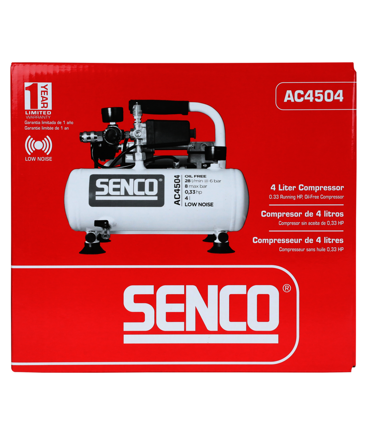 Kompressor ac4504 low noise Oljefri 8 bar 4l 45l/min